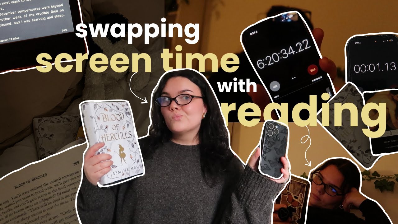 swapping my screen time with reading || reading vlog