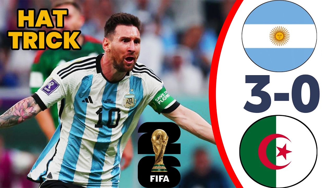 Argentina Vs Algeria 3-0 FIFA World Cup Goals Full highlights 2026 | Messi Hatric | Messi Epic Goals