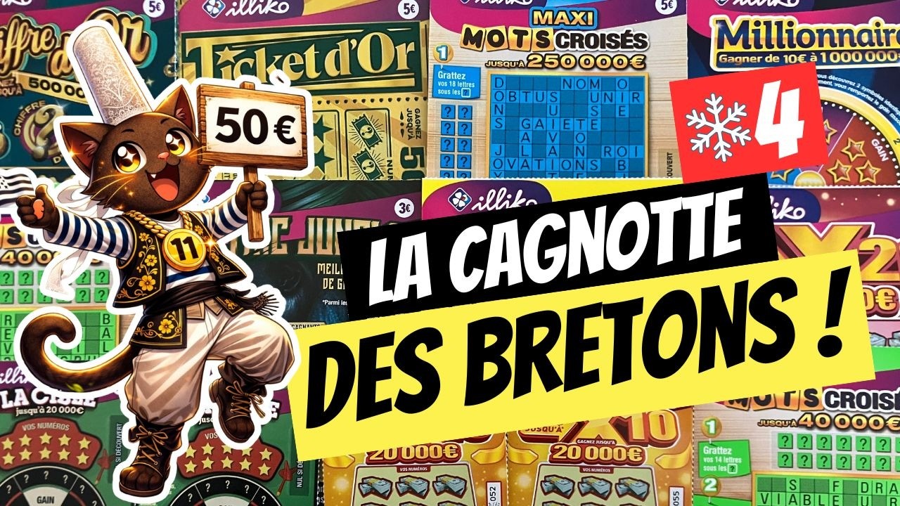 🍀 Mission Grattage : LA CAGNOTTE DES BRETONS DE L'HIVER - ÉPISODE 4 POUR 50 € ! 🤍🖤