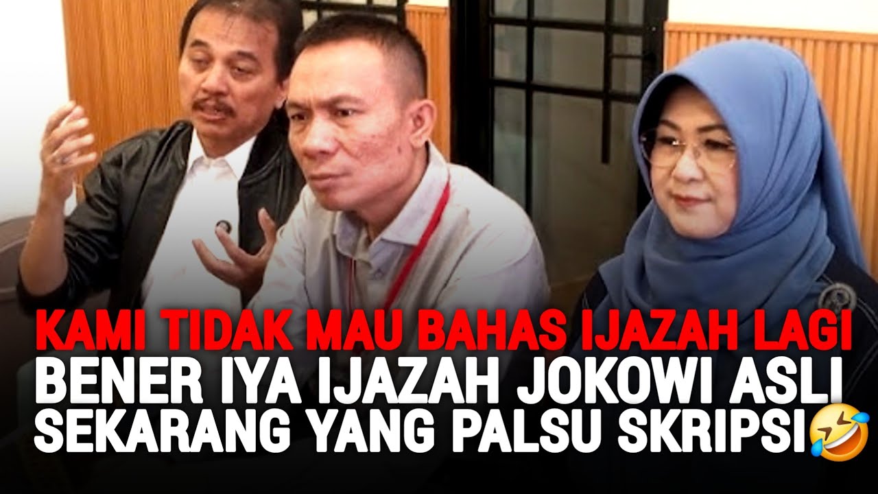 ROY SURYO CS TIDAK MAU BAHAS IJAZAH LAGI🤣 IJAZAH JOKOWI SAH ASLI, KATANYA SEKARANG YG PALSU SKRIPSI🤣