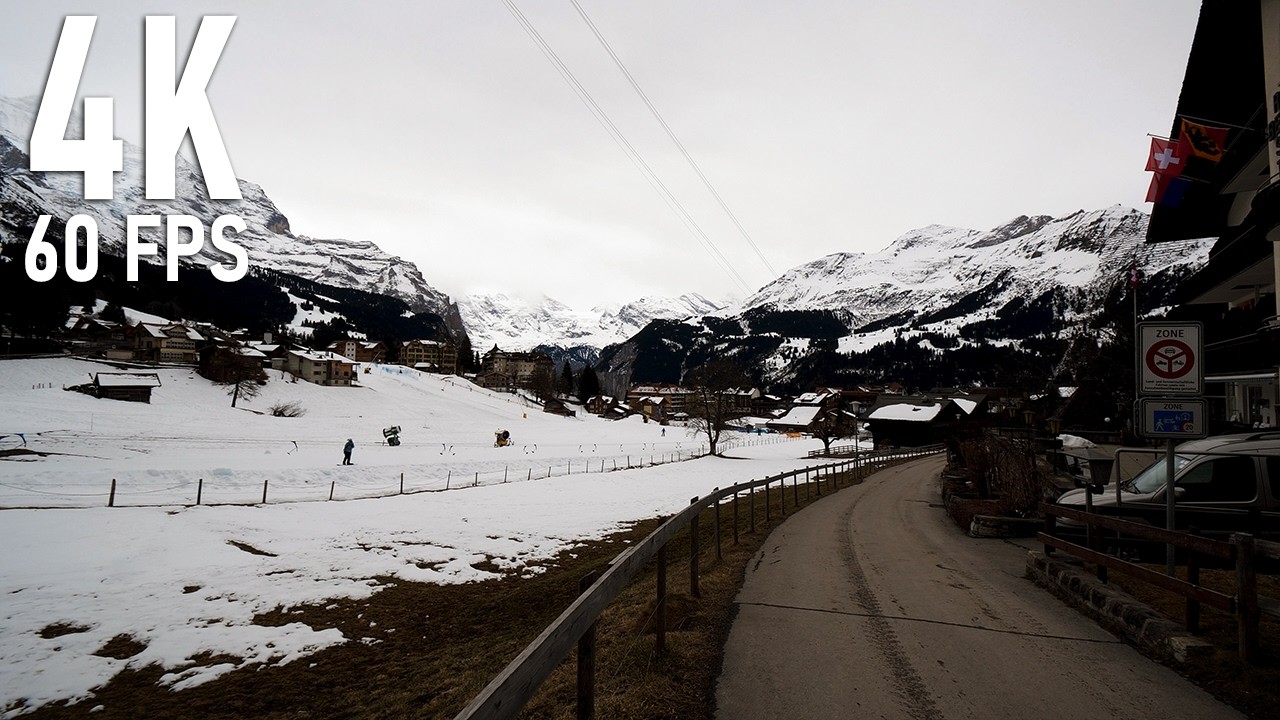 Wengen, Switzerland: Village Walk and Ski Season Atmosphere | 4K 60fps