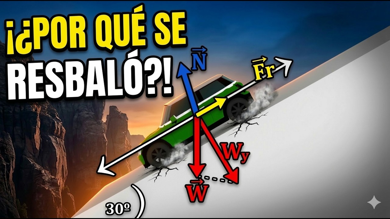Ejercicio de Plano Inclinado Resuelto Paso a Paso  🚗 | Física Fácil