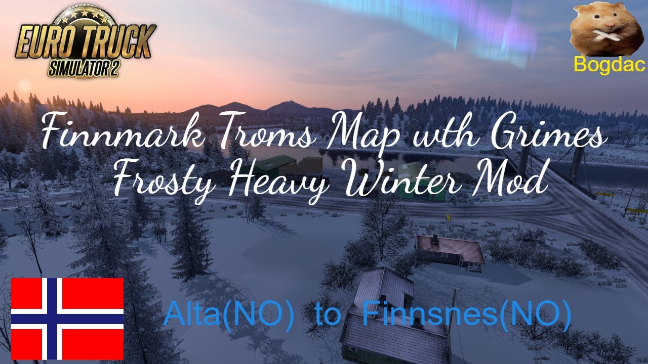 ETS2 1.42 FINNMARK TROMS MAP With Grimes  Frosty Heavy Winter Mod.