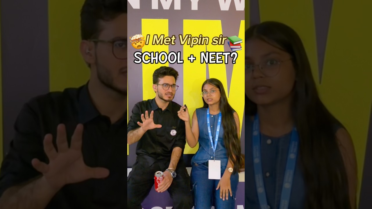 School + NEET Kaise Manage Karein? I Asked Vipin Sir 👀🔥#pw #shorts #neet #viral