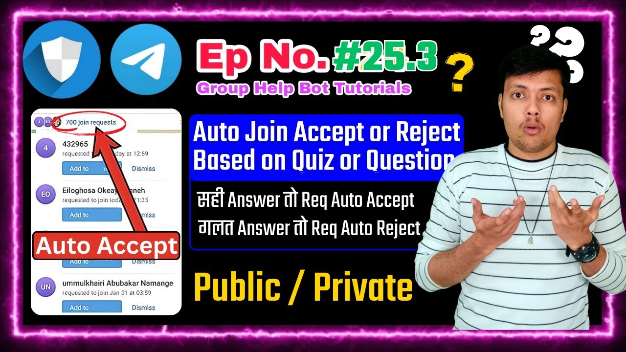 🔵 Ep 25.3 || How to Use Quiz/Captcha to Auto Approve Members in Telegram Group