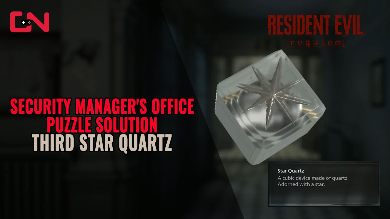Resident Evil 9 Security Manager's Office Puzzle - Star Quartz Puzzle with Child Emily RE9