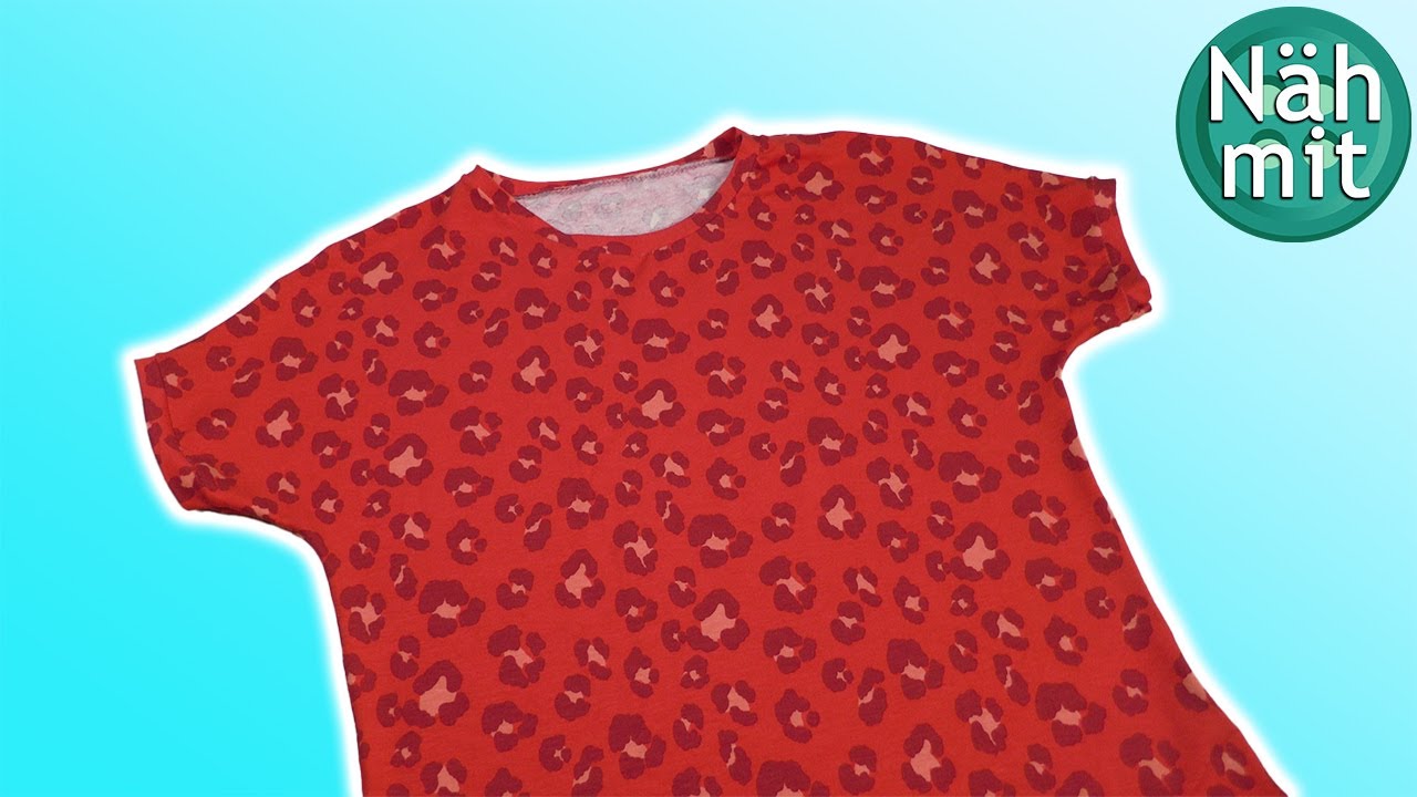 T-Shirt nähen | Nähanleitung Jersey T-Shirt ohne Schnittmuster | Nähen für Anfänger | Näh mit mir!