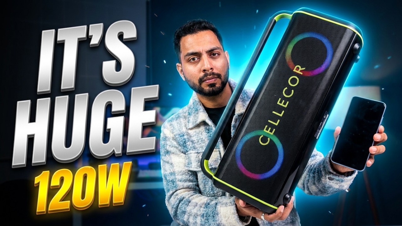 Cellecor Thunder 120W Loud Bluetooth Speaker with KARAOKE  *UNBOXING & SOUND TEST*