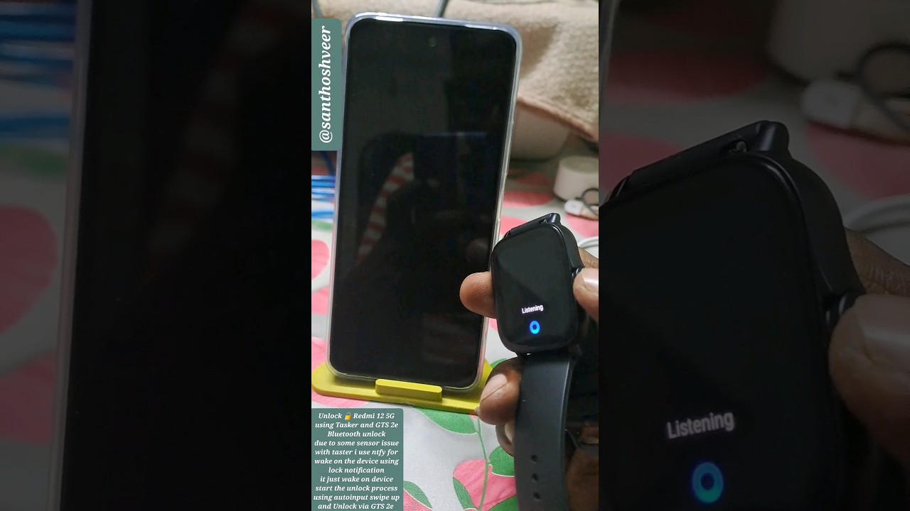Unlock 🔓 Redmi 12 5G using Tasker and Amazfit GTS 2e Bluetooth unlock 🔓 #tasker #alexa #redmi125g