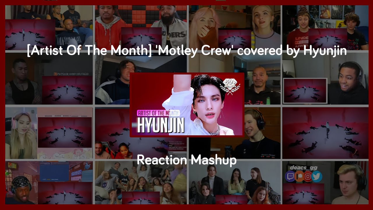 [Artist Of The Month] 'Motley Crew' covered by Stray Kids HYUNJIN (현진) Reaction Mashup