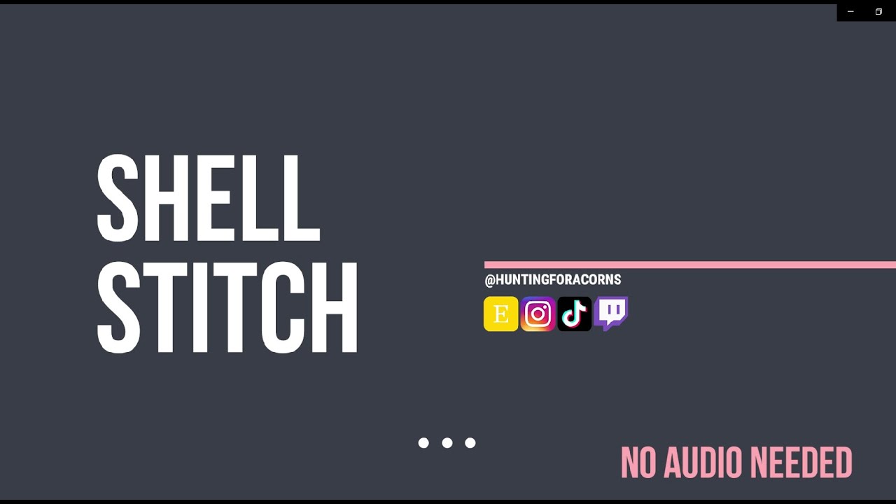 Quick Shell Stitch Tutorial (no audio needed)