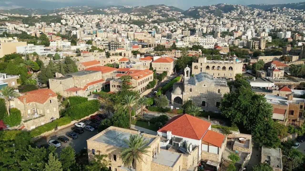 Old Byblos City Drone Shot - Lebanon by Air Beauty Shot Transition 4K Free