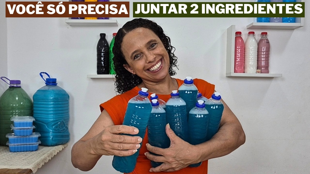 Você só precisa de 2 Ingredientes em seu Detergente pra Render pro Mês Todo