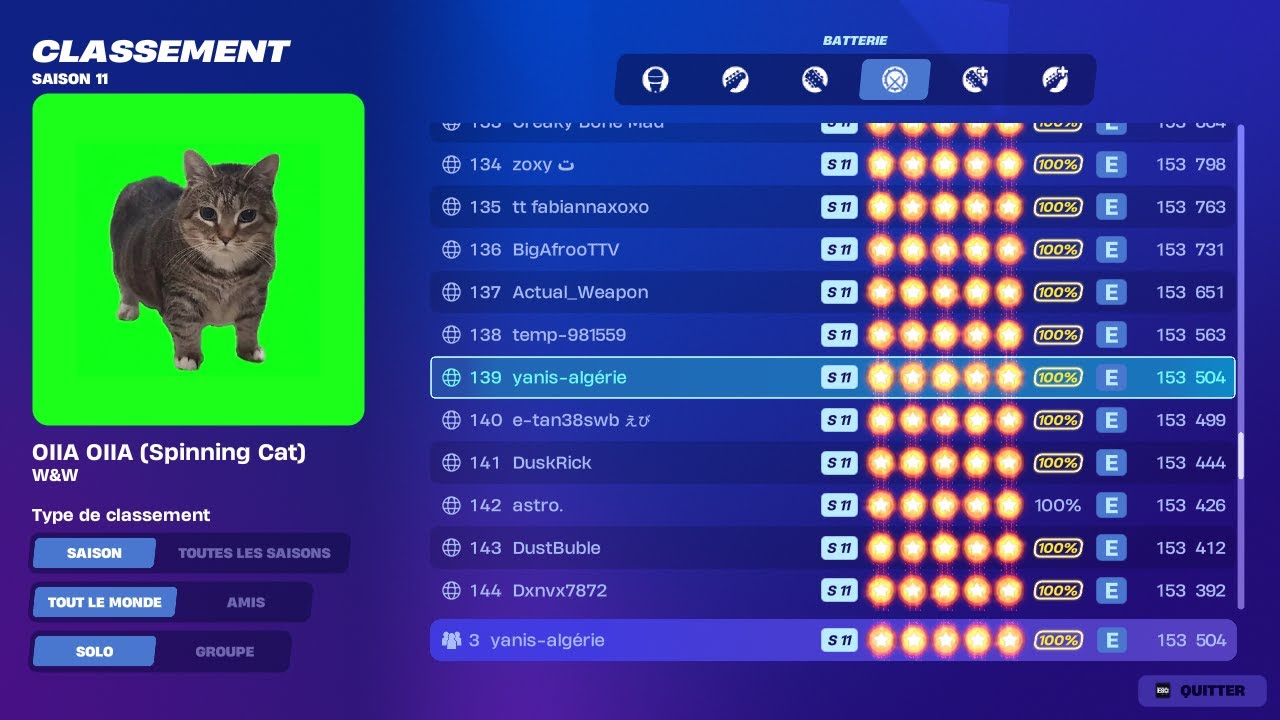 FORTNITE FESTIVAL S11 - OIIA OIIA - Batterie