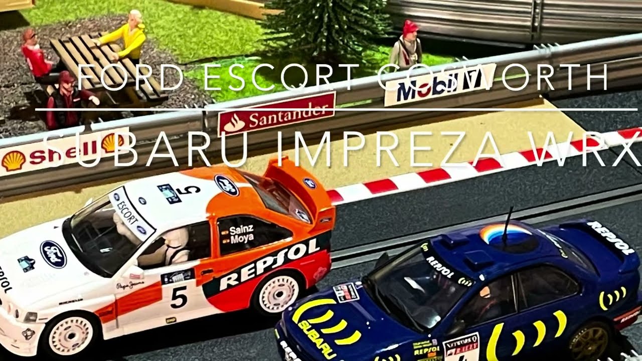 Scalextric Ford Escort Cosworth V Subaru Impreza WRX @ScalextricInMyGarage1 #slotcar #scalextric 