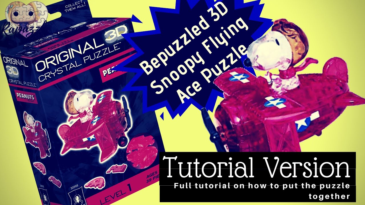 Bepuzzled 3D Crystal Puzzle - Snoopy Flying Ace - Обучающая версия