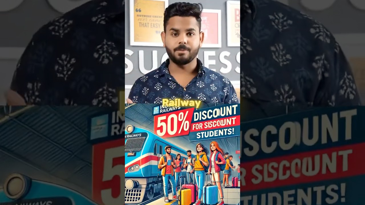 If you are a student then you will get discount in railway tickets .  #indianrailways #shorts