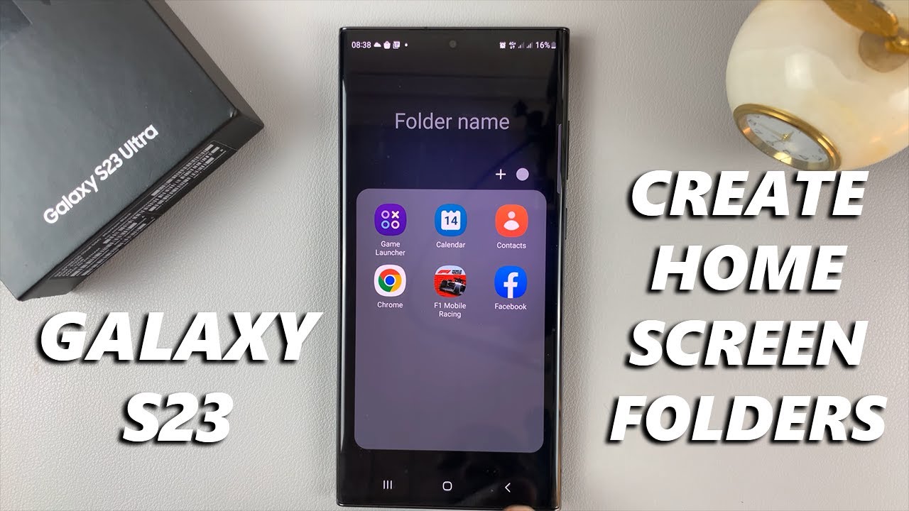Samsung Galaxy S23 &mdash; как создавать папки на главном экране