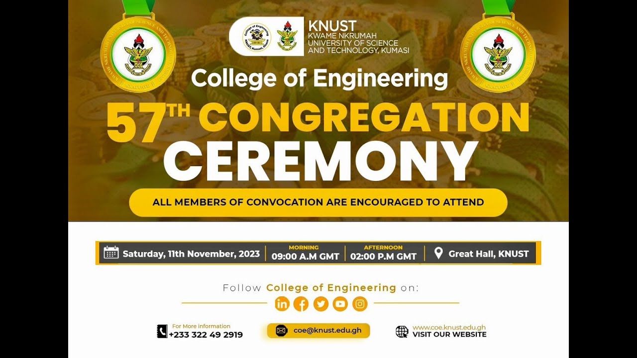 KNUST 57th CONGREGATION CEREMONY - COLLEGE OF ENGINEERING 2023