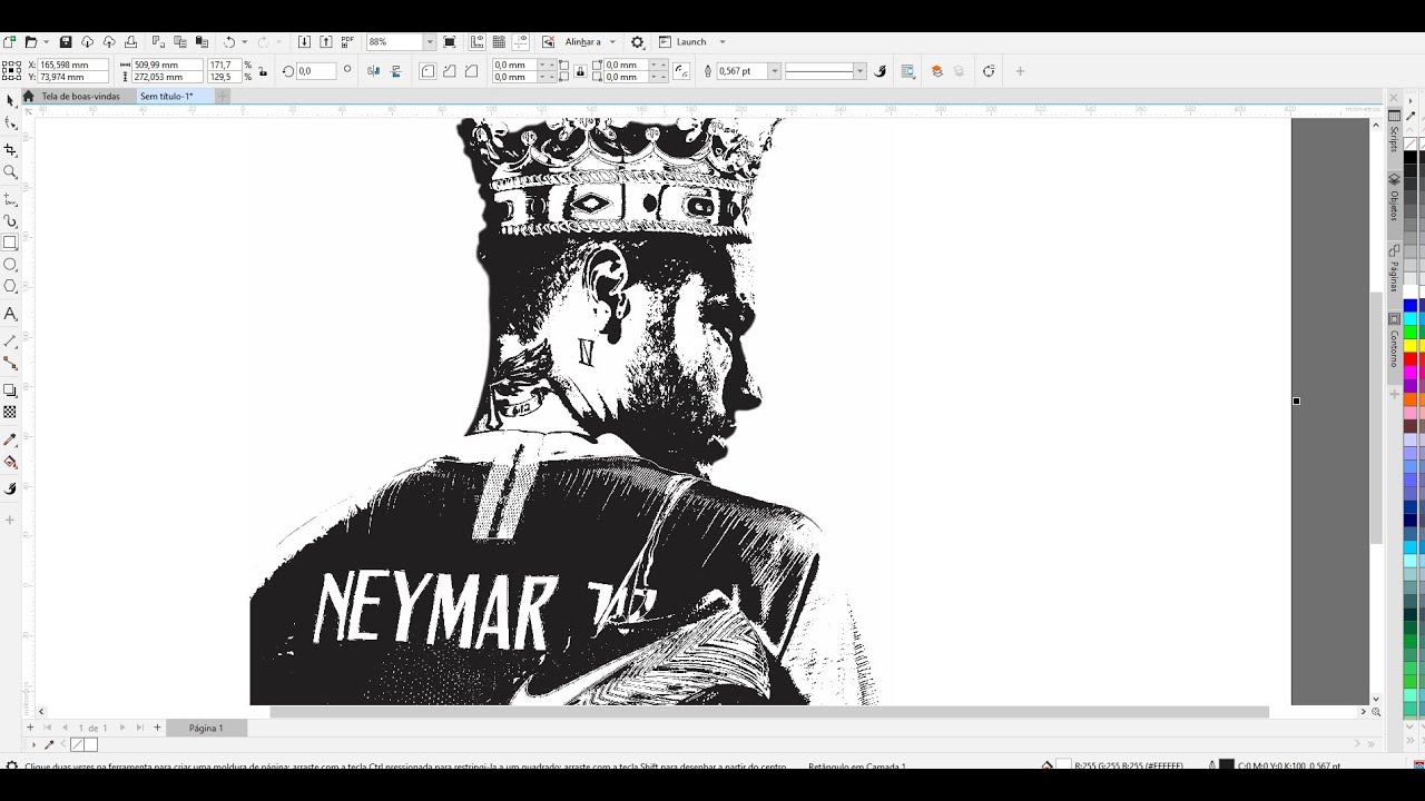 PREPARANDO IMAGEM PARA GRAVAÇÃO A LASER REFEITO  THRESHOLD COREL DRAW