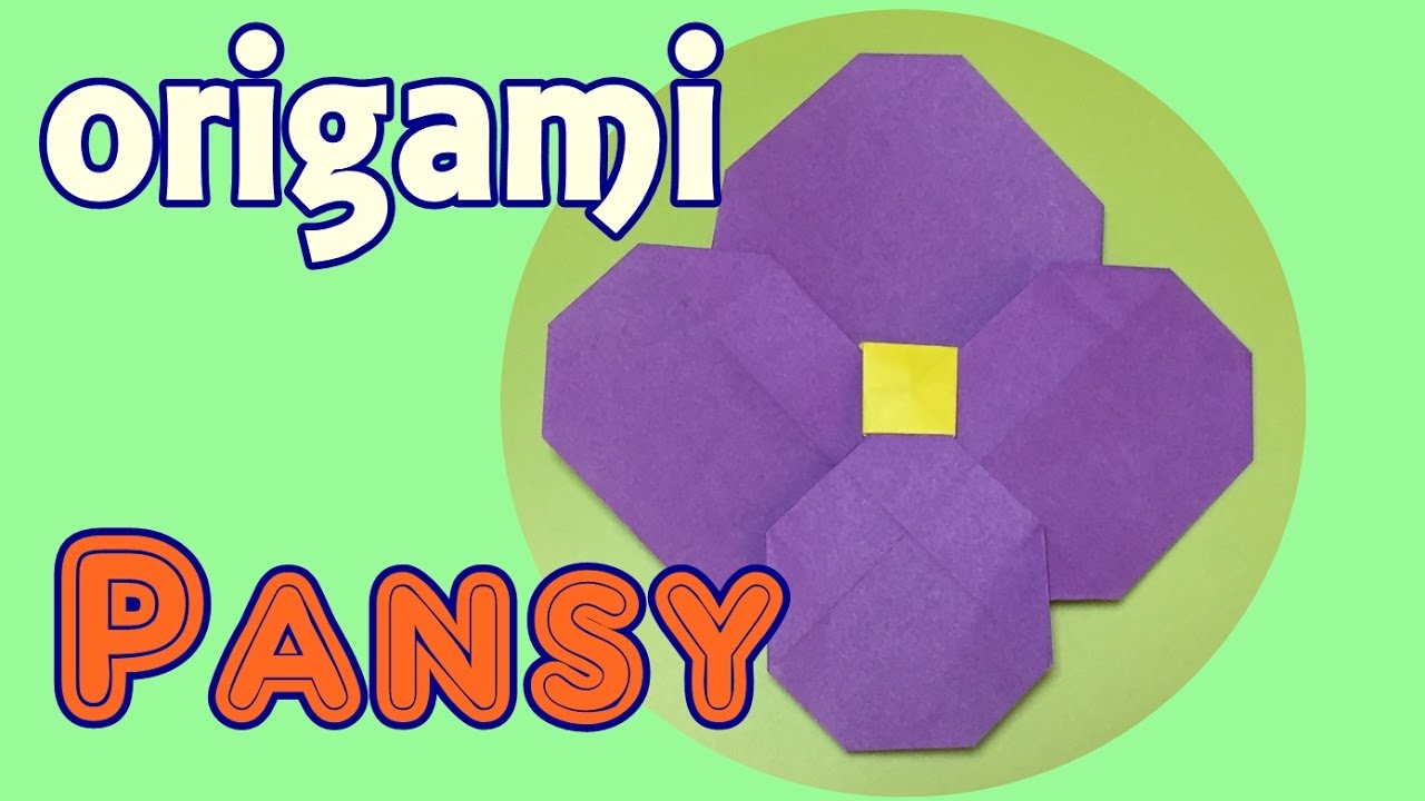 How to make a paper pansy  | origami flower pansy tutorial easy