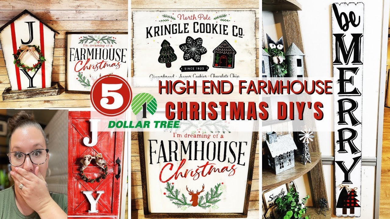 5 BRAND NEW HIGH END DOLLAR TREE FARMHOUSE DIY'S 2020 | DOLLAR TREE CHRISTMAS FARMHOUSE DIY'S 2020