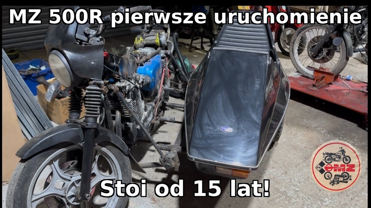 MZ 500R z wózkiem, szybki serwis i uruchomienie po 15+ latach postoju #tajnymagazynddr 