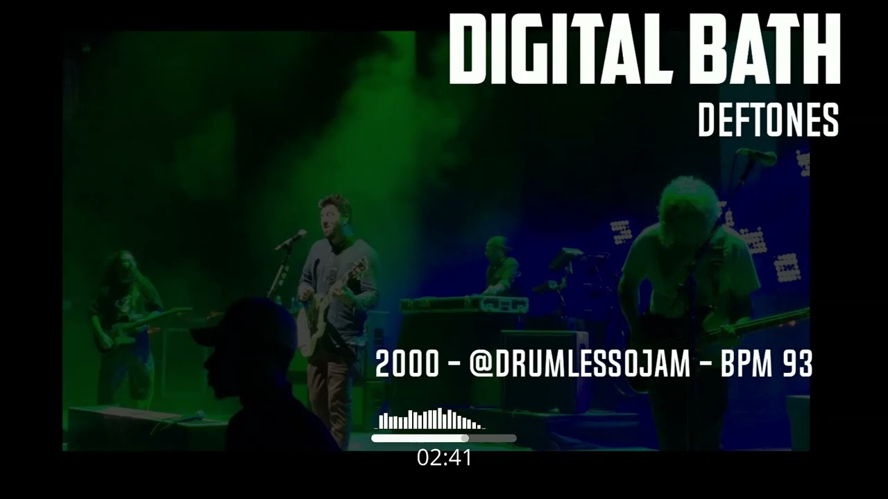 Deftones - Digital Bath (Drumless Track) | Drum Practice 93 BPM