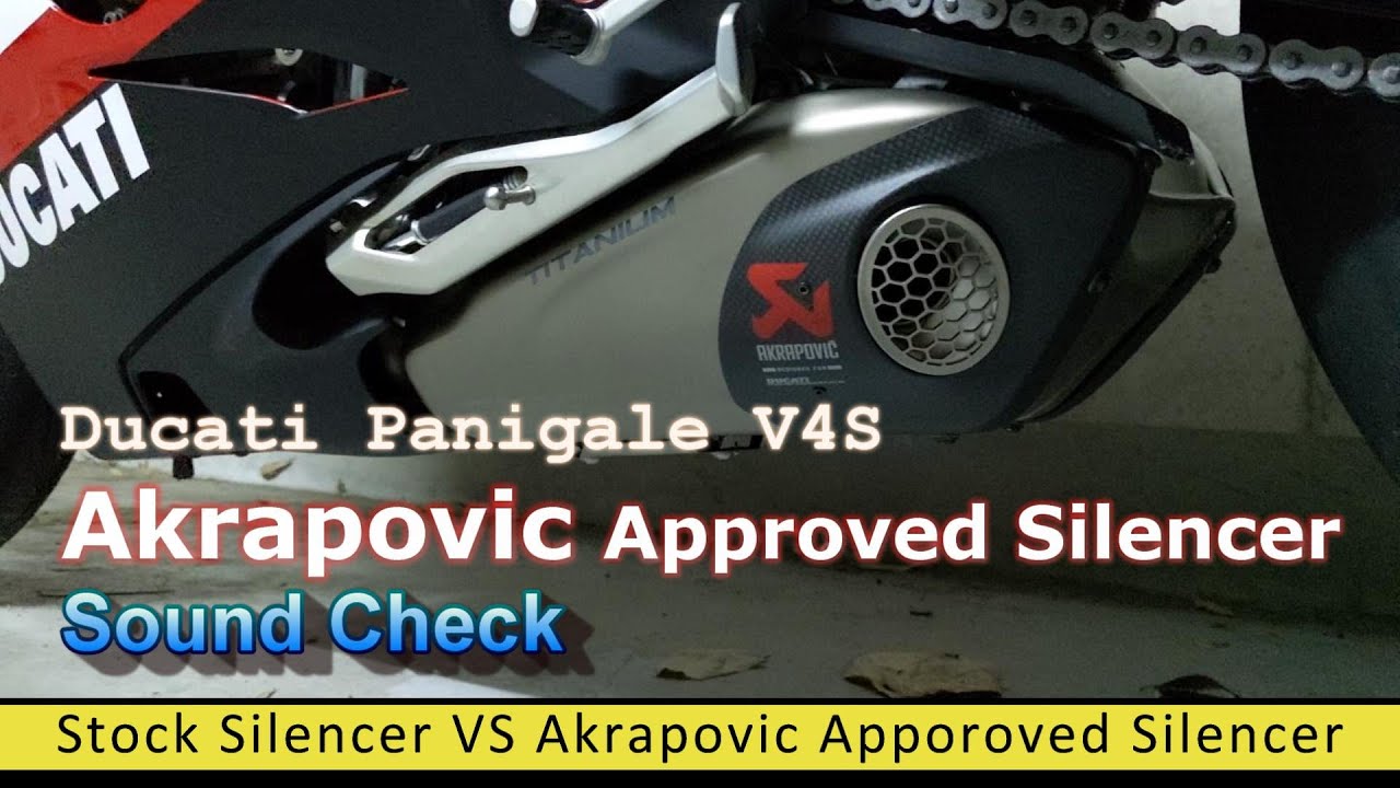 Ducati Panigale V4 Akrapovic Approved Silencers Sound Check