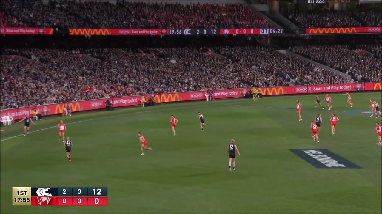 The first AFL Finals 'Woof' for Adam Saad - Carlton vs Sydney 2023