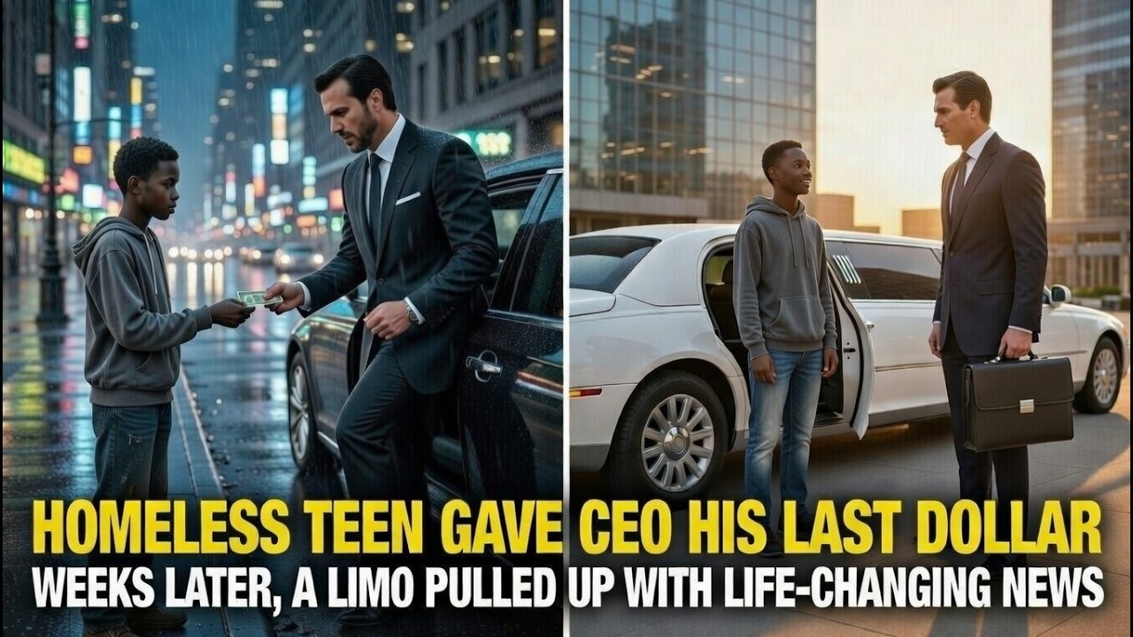 Homeless Black Teen Gave CEO His Last Dollar—Weeks Later, A Limo Pulled Up With Life-Changing News!