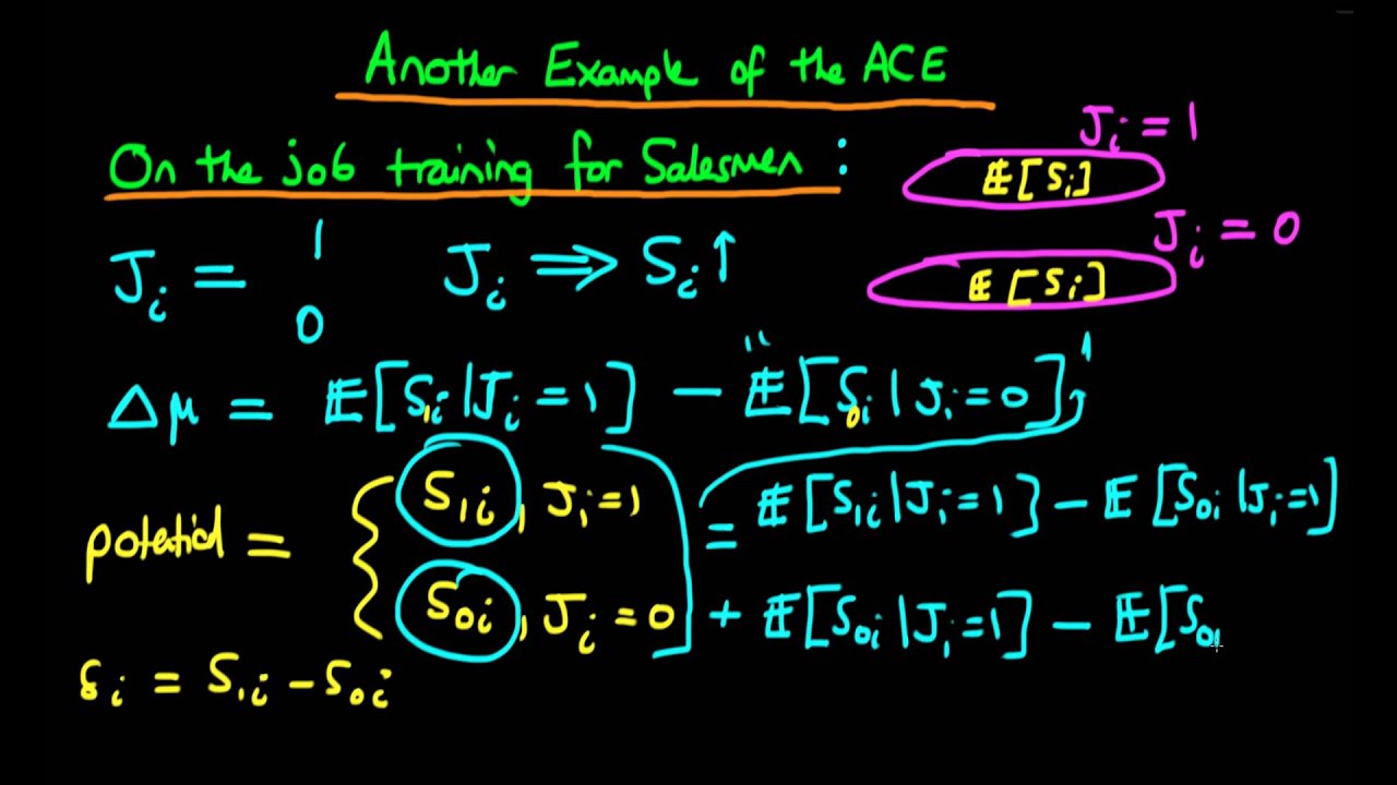 The average causal effect - an example