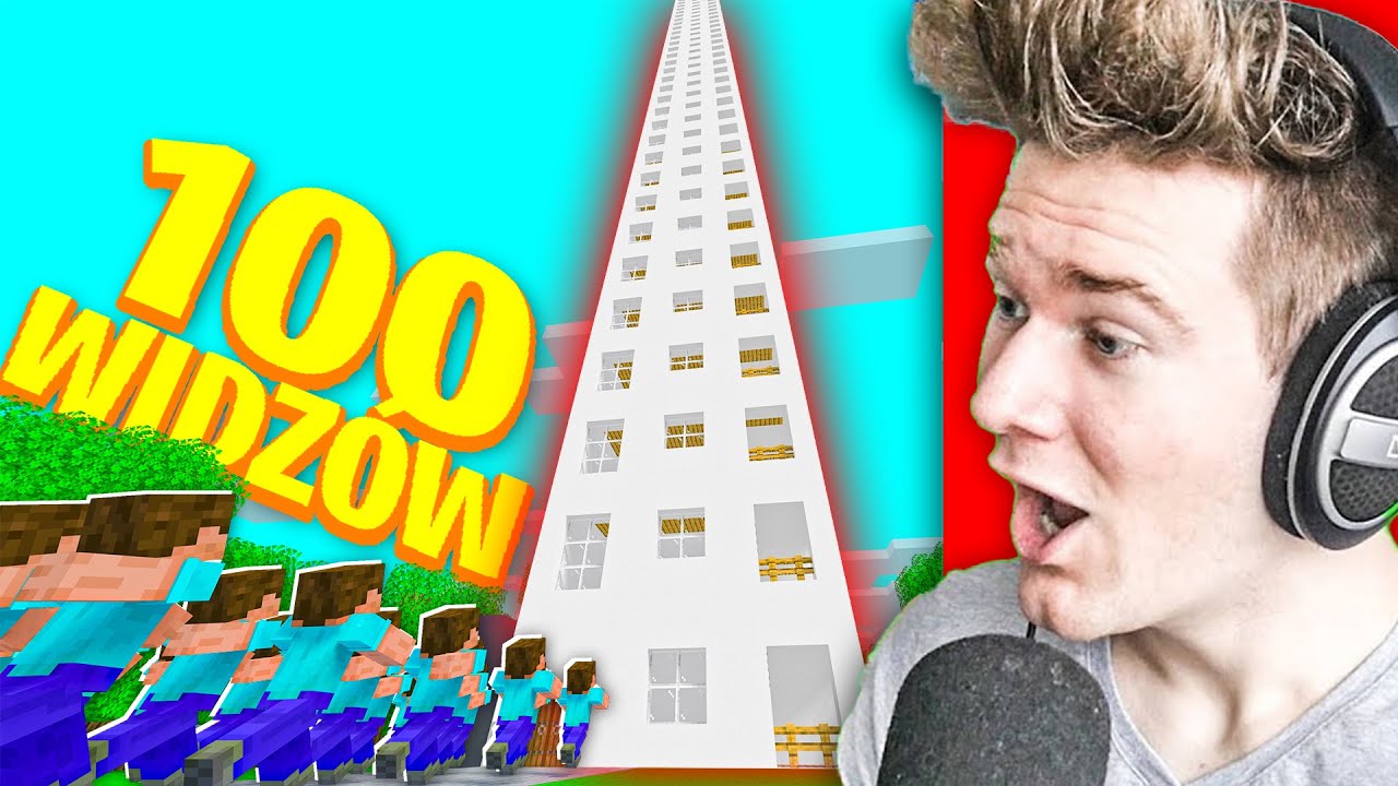[TEST] 100 WIDZÓW ZAMIESZKUJE w 1 BLOKU 🤯 | Minecraft Extreme
