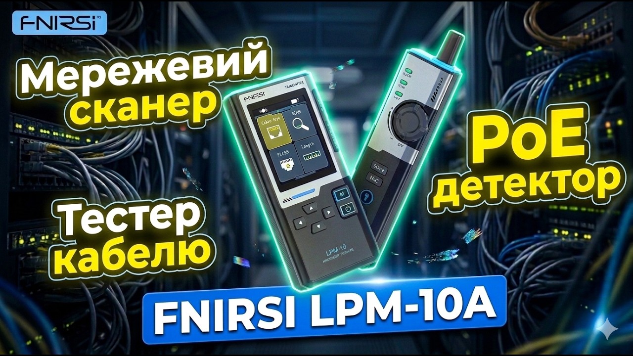 FNIRSI LPM-10A: мережевий сканер+тестер+PoE. Повна версія.