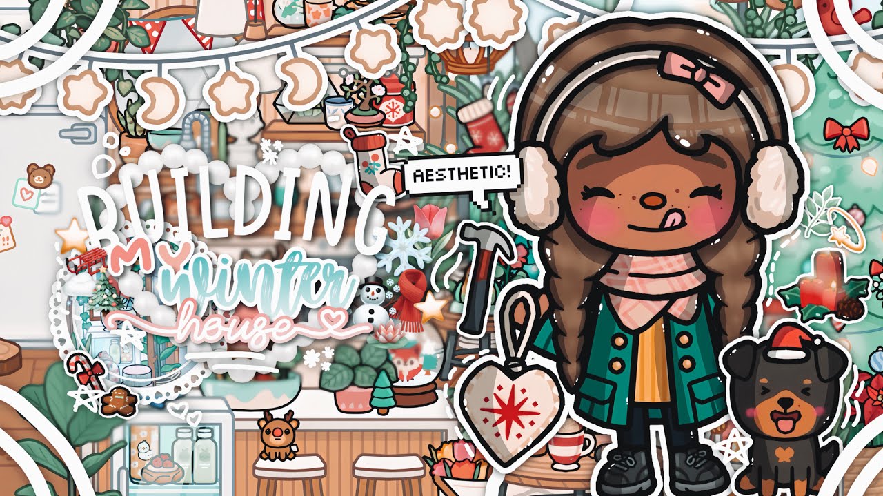 *AESTHETIC* Winter DREAM HOUSE speedbuild 🏡☃️🪷🌨️🧣|| *VOICED* 🎙️|| Toca Boca Life World Roleplay 🎄❄️🪷