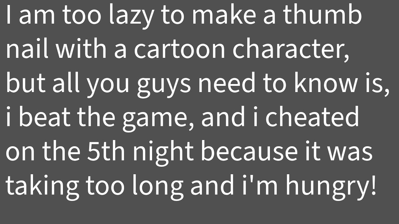 Five Nights At freddy's Marathon Pt.2! Fnaf 1 Beat