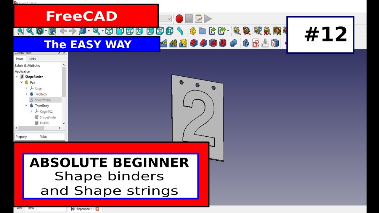 FreeCAD для начинающих #12 Использование связывателя форм и строки формы