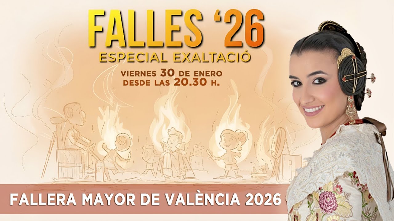 Exaltación de la Fallera Mayor de València 2026 en Levante Televisión
