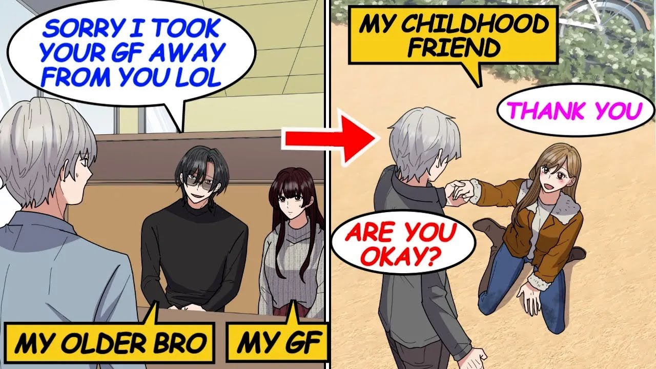 My evil brother plundered my gf. The beautiful woman I saved was my childhood friend... [Manga]