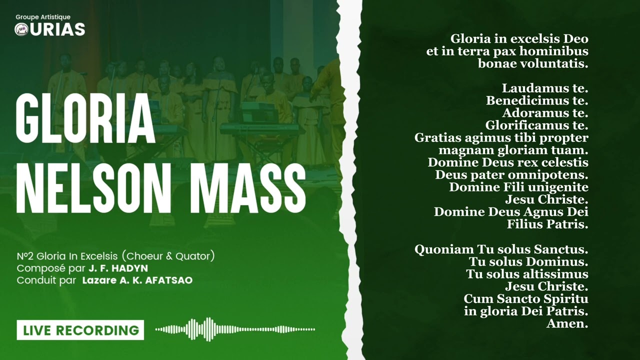 OURIAS | GLORIA NELSON  , JOSEPH HADYN | CONDUIT PAR LAZARE AFATSAO