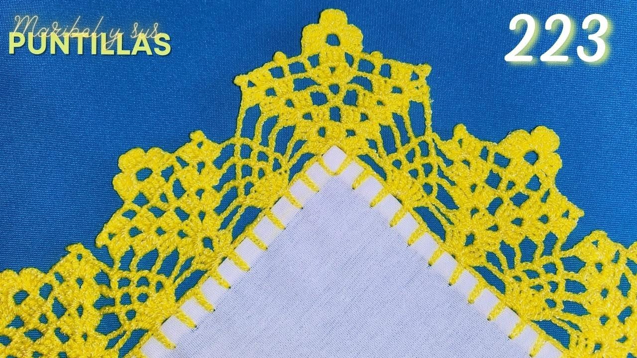 Tutorial para tejer una puntilla fácil y rápido, ideal para principiantes🌻 #223