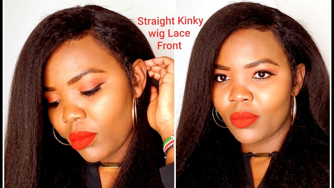 Straight kinky wig lace Front: How to INSTALL