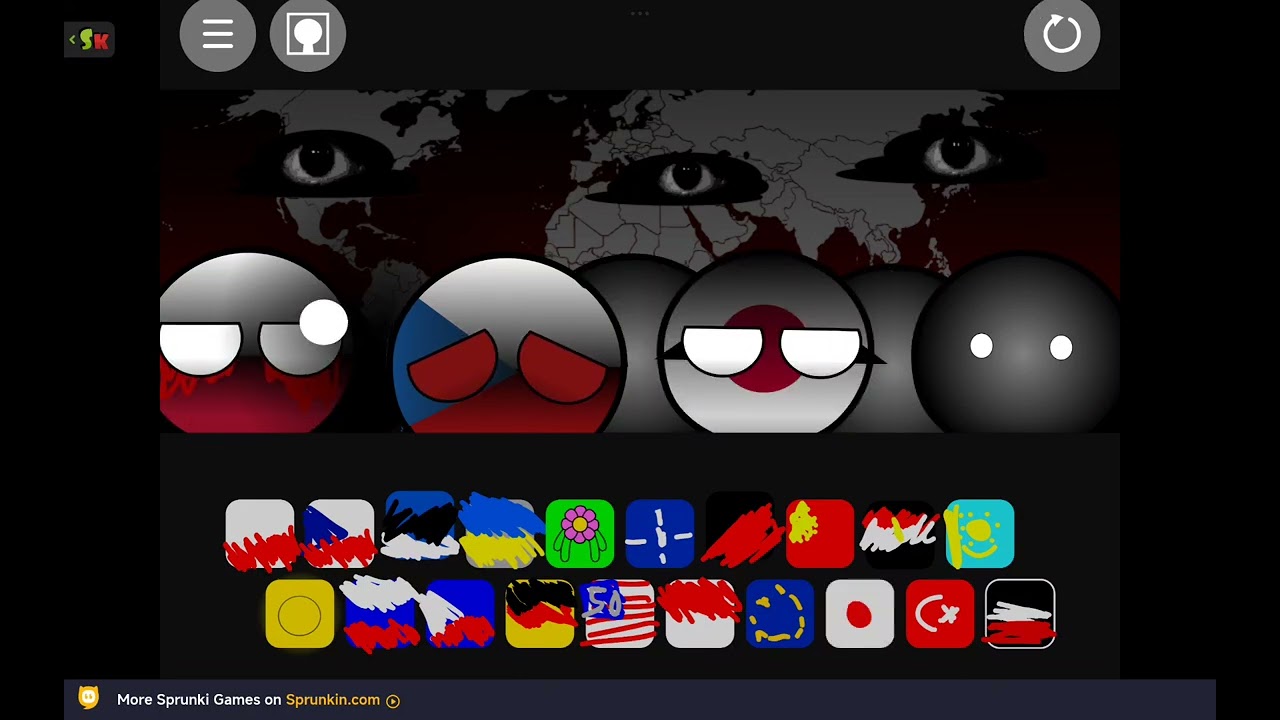 Sprunki but country flag...