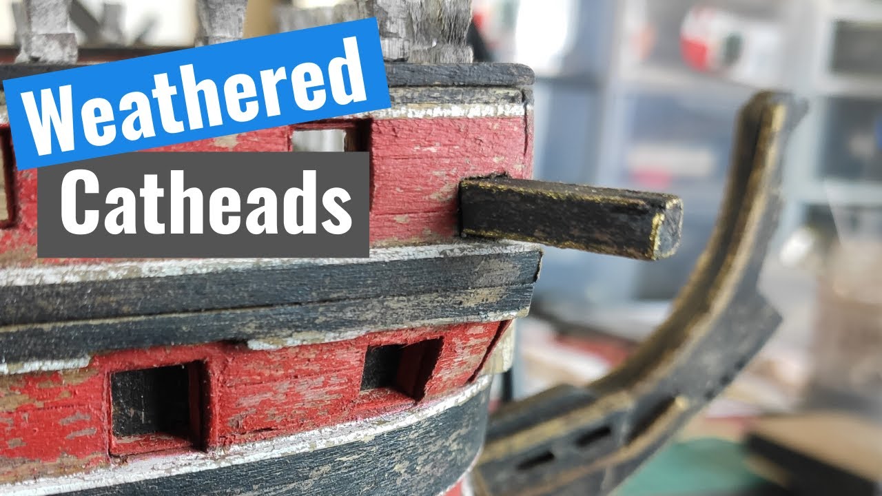Santisima Trinidad - Part 31 - Catheads weathered and paint chipping effects