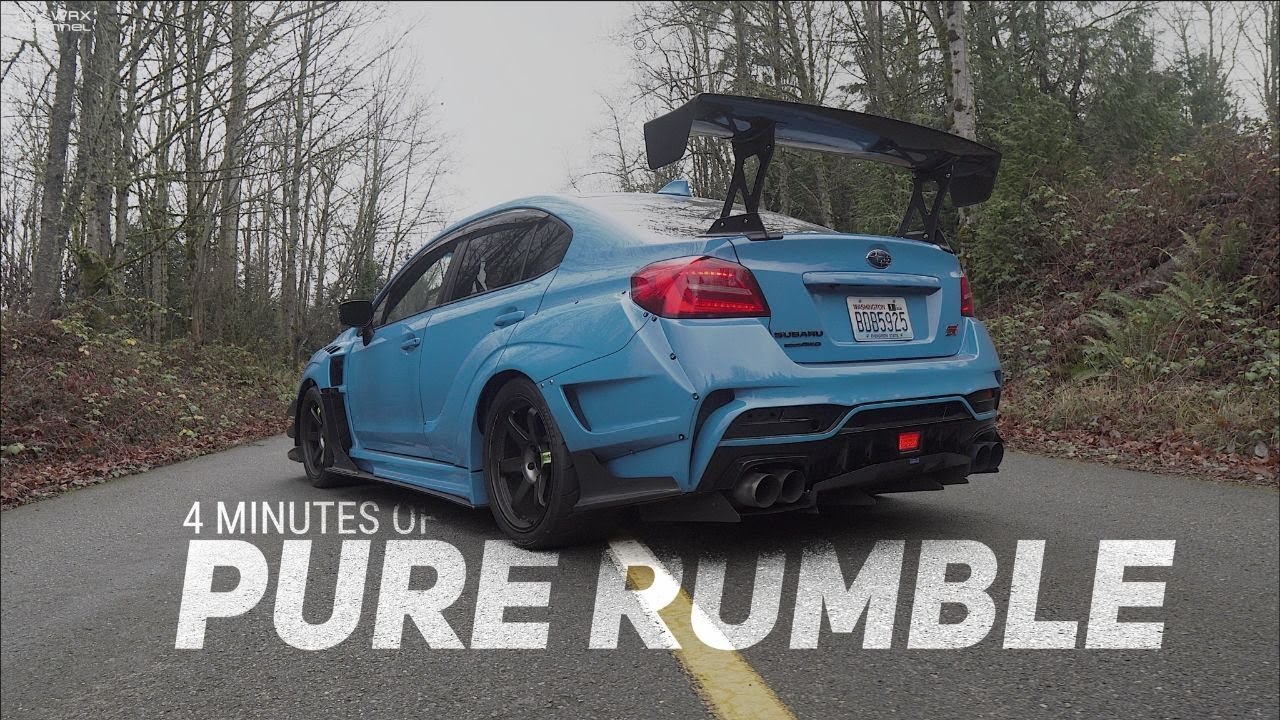 PURE STI SUBARU RUMBLE FOR 4 MINUTES | ARK EXHAUST CAT-BACK | JDM VARIS WIDEBODY SUBARU WRX STI ASMR