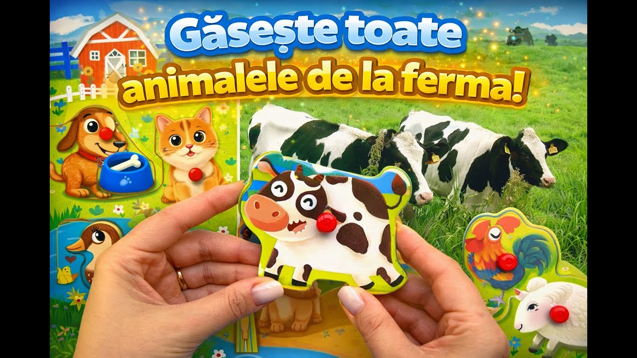 🐄🐖Gaseste toate animalele de la ferma |Puzzle cu animale de la ferma| Sunete animale pentru copii