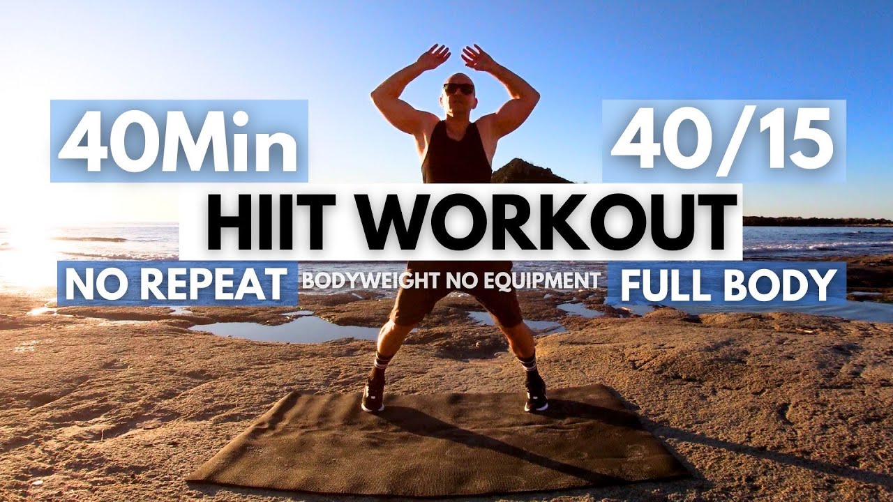 HIIT 40Min Full Body Workout 🔥 / NO REPEAT / Interval Training