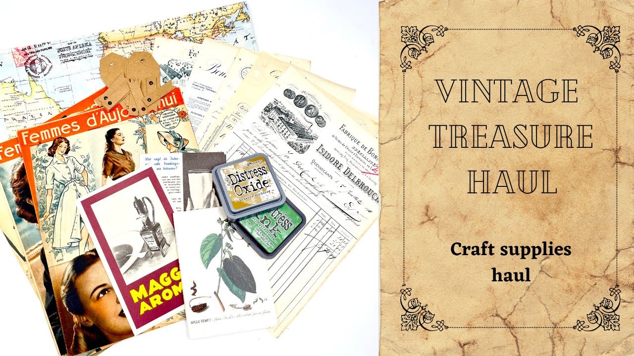 VINTAGE ONLINE TREASURE HUNTING - CRAFT SUPPLIES HAUL - #junkjournal #thrifthaul #craftsupplies
