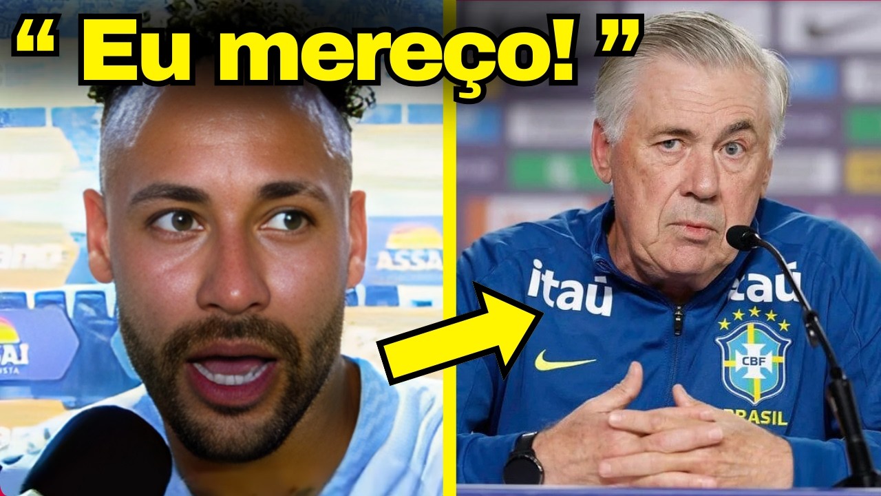 🚨NEYMAR MANDA RECADO PARA ANCELOTTI SOBRE A CONVOCAÇÃO: ‘EU MEREÇO!’
