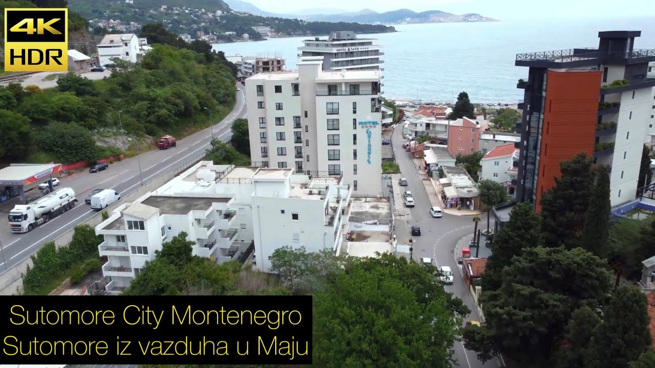 Sutomore City [Aerial View] Montenegro Crna Gora May 2023 - Sutomore iz vazduha u Maju